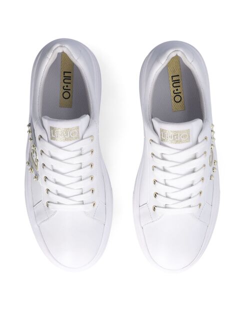 Sneakers en Cuir Marine blanches