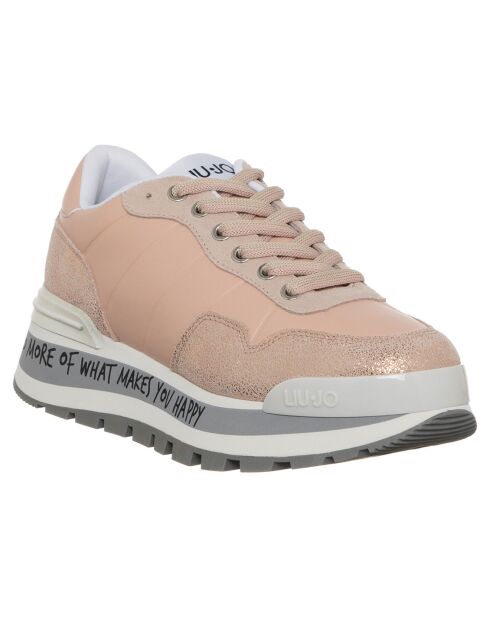 Sneakers en Cuir Lena roses