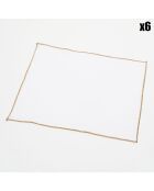 6 manteles individuales de lino blanco lavado - 35x45 cm