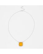 Collier en Argent, Laiton & Citrine brandy zirconium