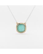 Collier en Argent, Laiton & Amazonite