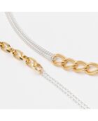 Collier en Argent & Laiton doré