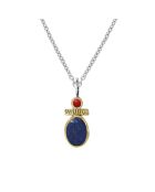 Collier en Argent, Laiton & Lapis bleu