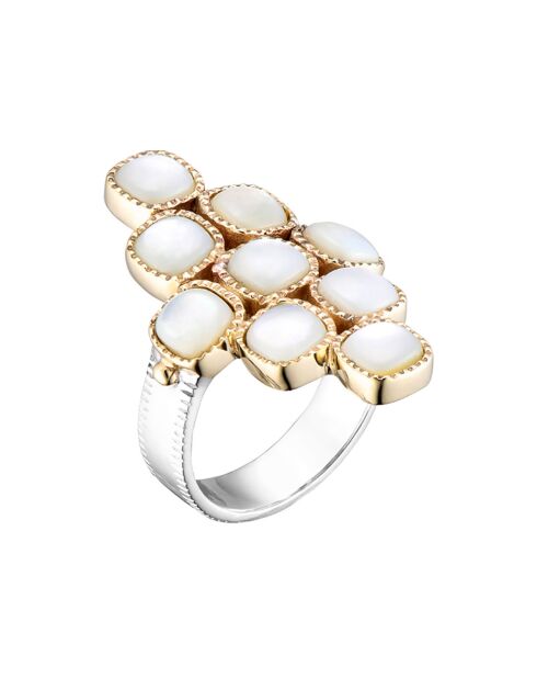 Bague en Argent & Nacre blanche