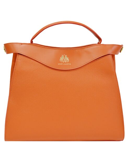 Sac à main en Cuir Héritage orange