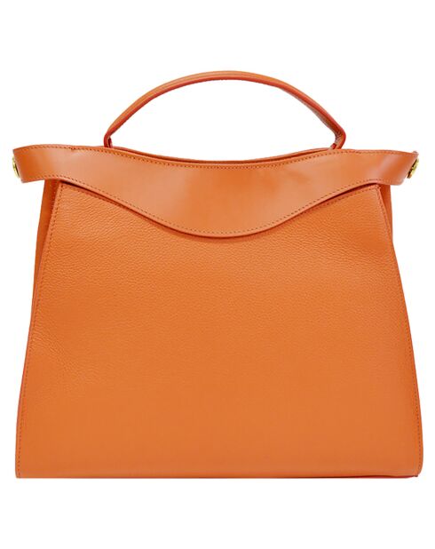 Sac à main en Cuir Héritage orange