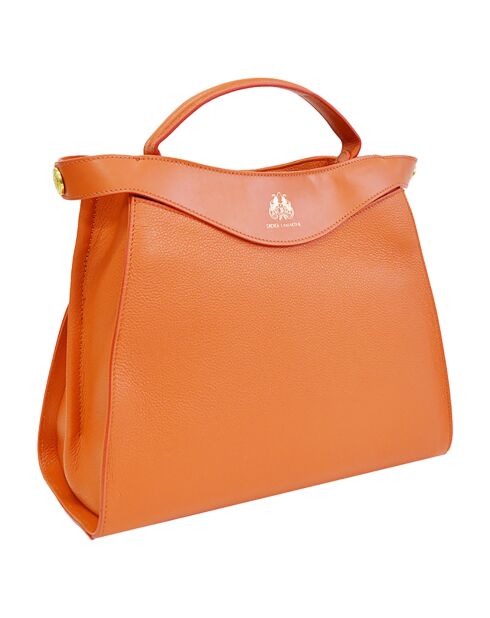 Sac à main en Cuir Héritage orange