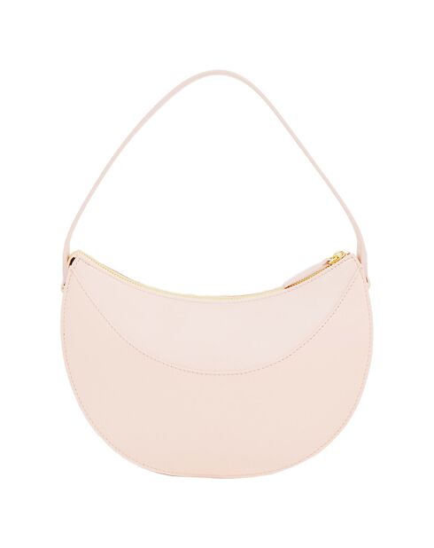 Sac porté épaule en Cuir Excellence nude - 25x16x9.5 cm