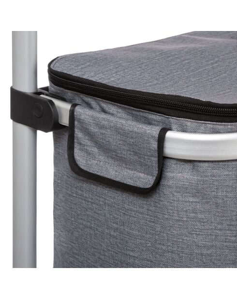 Chariot 2 roues Alu Fraîcheur 50L gris - 46x34x96 cm