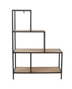 Etagère escalier Edison marron/noir - 80x112.4x30 cm