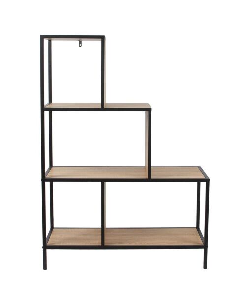 Etagère escalier Edison marron/noir - 80x112.4x30 cm