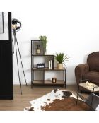 Etagère escalier Edison marron/noir - 80x112.4x30 cm