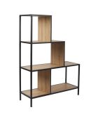 Etagère escalier Edison marron/noir - 80x112.4x30 cm