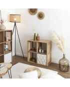 Rangement modulable 4 cases Bali marron - 66x66x32 cm