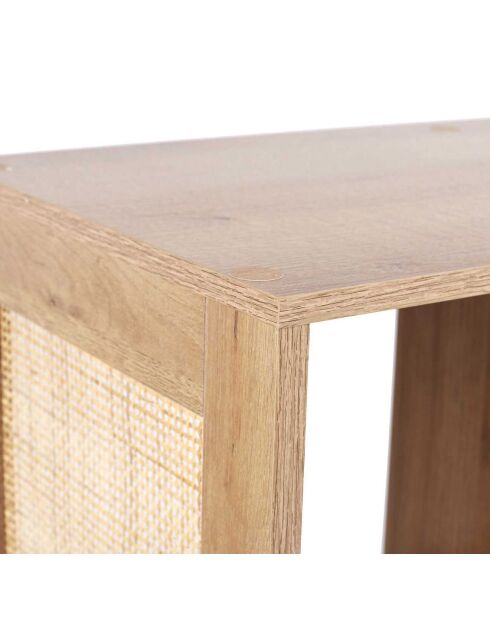 Rangement modulable 4 cases Bali marron - 66x66x32 cm