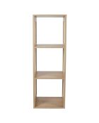 Rangement modulable 3 cases Bali marron - 34x99x32 cm