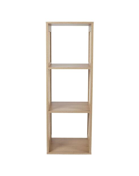 Rangement modulable 3 cases Bali marron - 34x99x32 cm