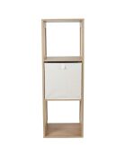 Rangement modulable 3 cases Bali marron - 34x99x32 cm
