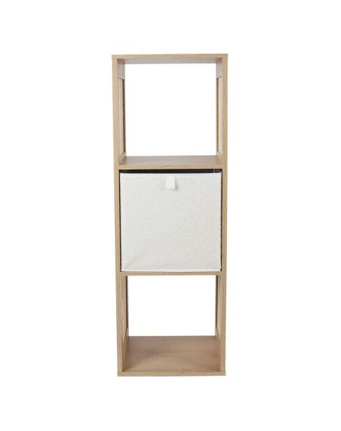Rangement modulable 3 cases Bali marron - 34x99x32 cm