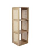 Rangement modulable 3 cases Bali marron - 34x99x32 cm