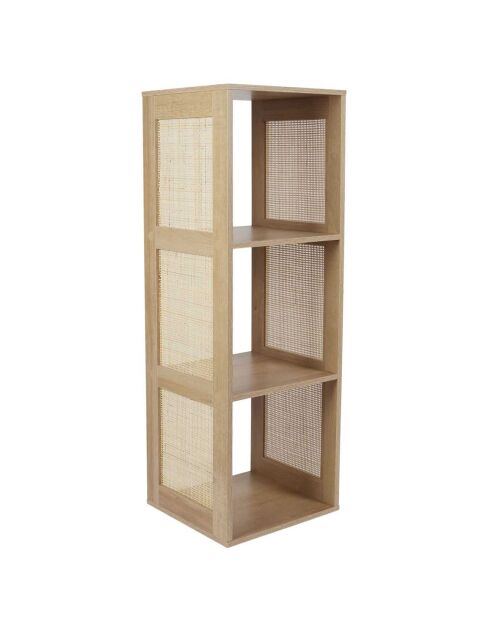 Rangement modulable 3 cases Bali marron - 34x99x32 cm