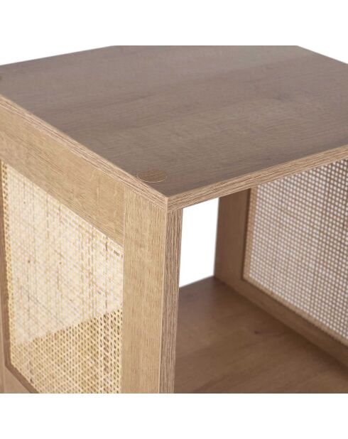 Rangement modulable 3 cases Bali marron - 34x99x32 cm