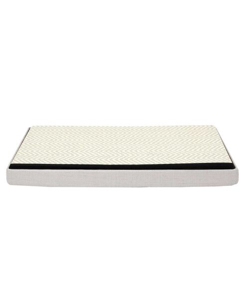 Coffre banc pliable tressé gris/marron - 76x38x38 cm