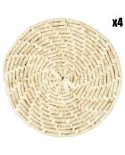 4 manteles individuales decorativos Maíz natural - 34x1,2x34 cm