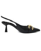 Slingbacks Alix noires - Talon 7 cm