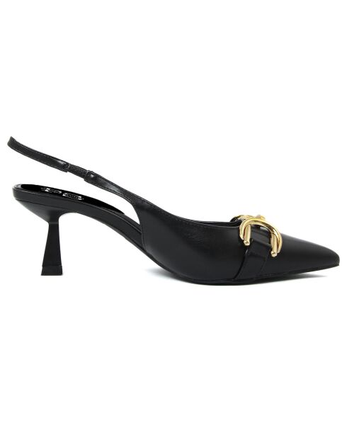 Alix zwarte slingbacks - hak van 7 cm