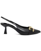 Slingbacks Alix noires - Talon 7 cm