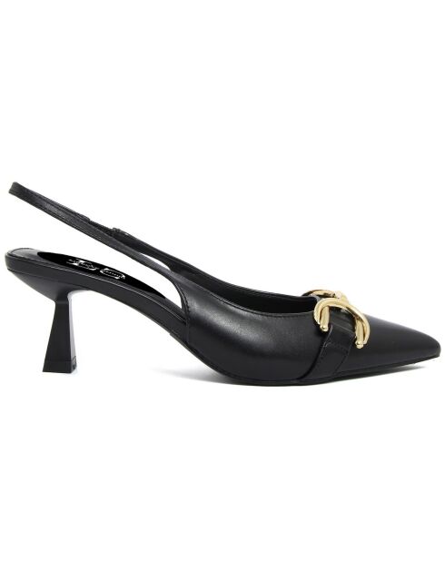 Alix zwarte slingbacks - hak van 7 cm