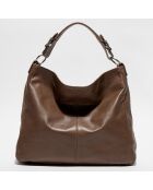 Sac en Cuir Patricia marron - 37x11x54 cm