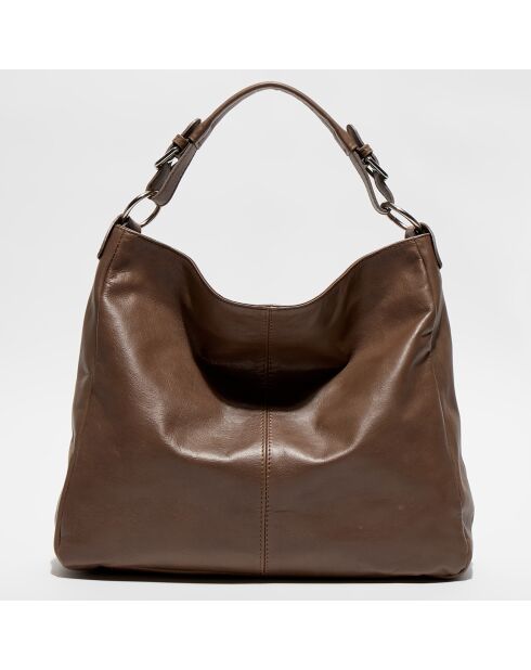 Sac en Cuir Patricia marron - 37x11x54 cm