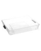 Boîte en plastique compartimentée samba 4.8l transparente - 35.5x29x7 cm