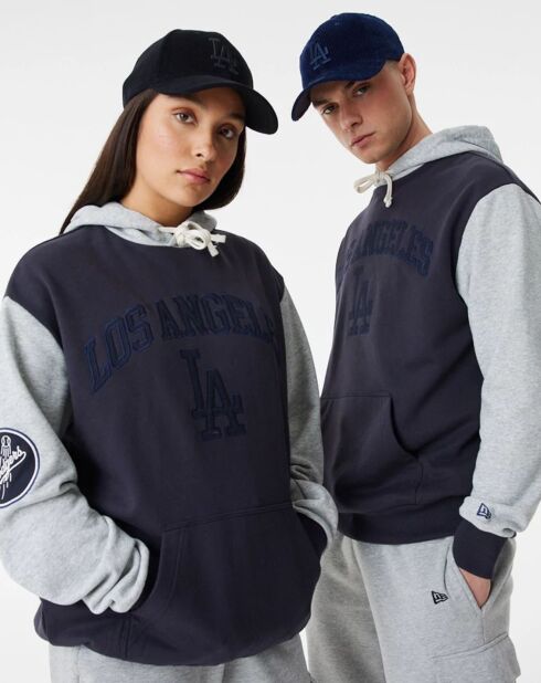 Sweat à capuche  Los Angeles Dodgers bleu/marine/gris