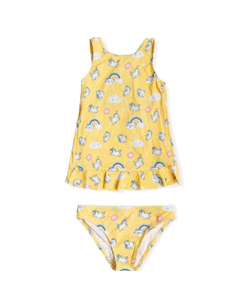Maillot de bain 2 Pièces Licorne jaune
