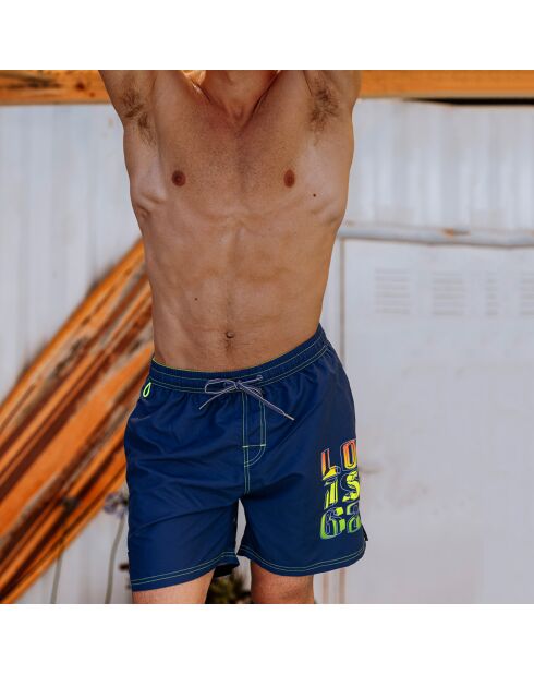 Short de bain bleu