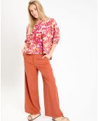 Pantalon large Lucia brique