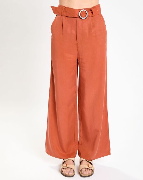Pantalon large Lucia brique