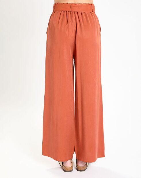 Pantalon large Lucia brique