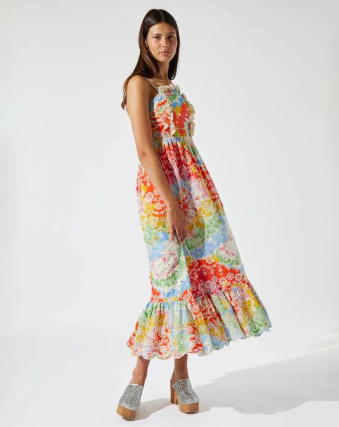 Robe Broderie tie and dye