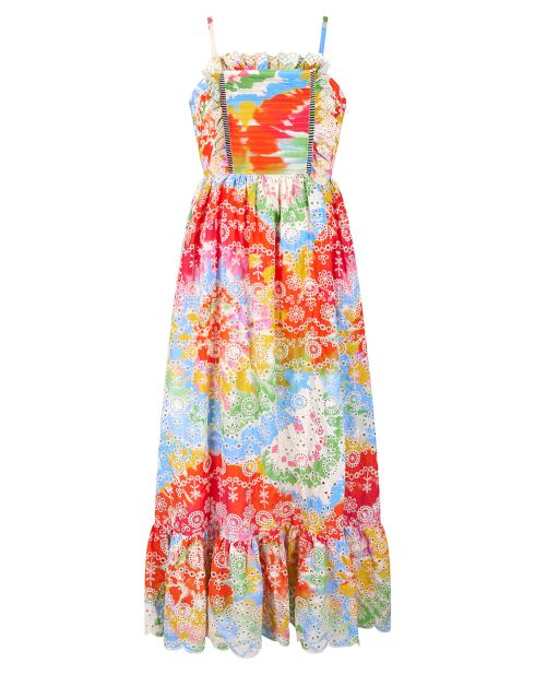 Robe Broderie tie and dye