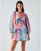 Robe courte patchwork