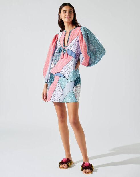 Robe courte patchwork