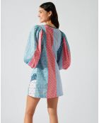 Robe courte patchwork