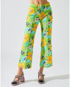 Pantalon Psychedelic Denim vert gazon