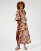 Robe Caftan Sequins Sun marron