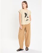 T-Shirt en Coton & Lin Valentina beige