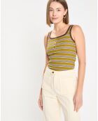 Débardeur Taurus vert olive/marron
